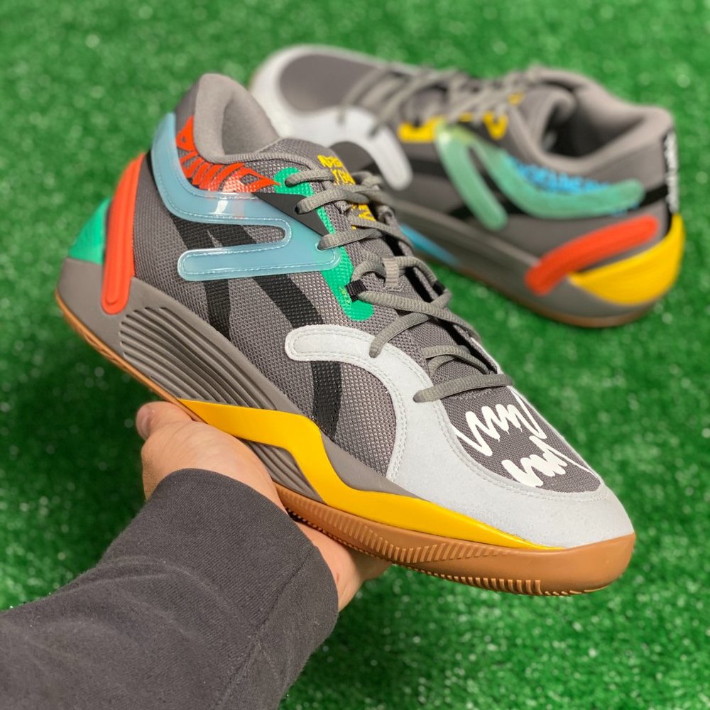 Puma TRC Blaze Court Mens Basketball Shoes Gray Multi 378961-01 NEW Multi Sz - Picture 1 of 7